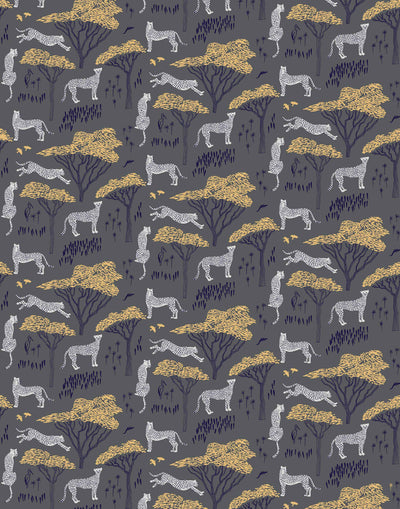 Serengeti Deep Gray Wallpaper from Hygge & West