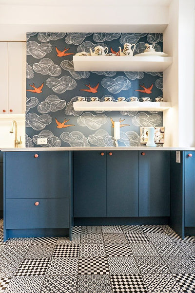 This Daydream Kitchen Goes Big with Bold Pattern and Color