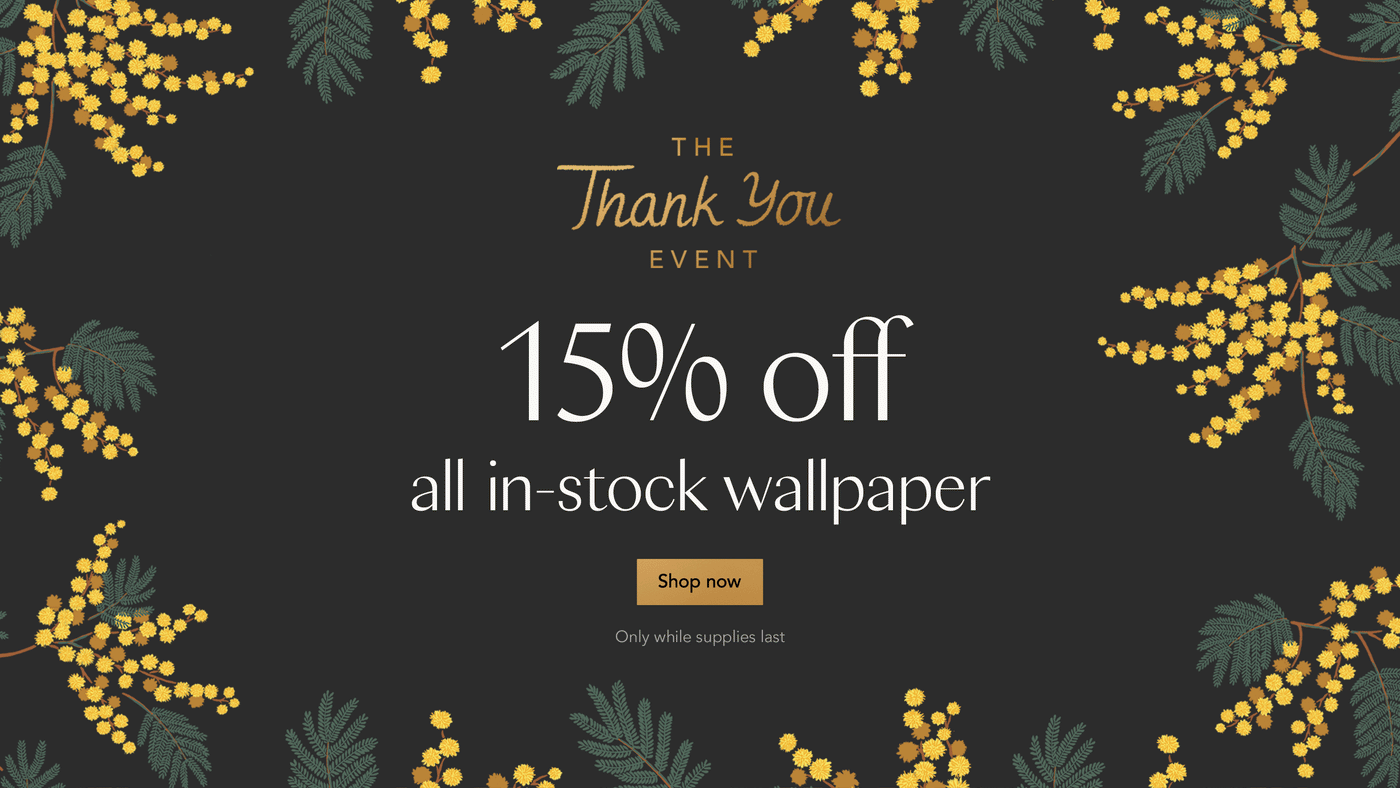 Save 15-30% during our Thank You Event