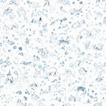 Willows Wallpaper features leaves swaying, chickens pecking, fisherman fishing, children playing, and mothers mothering as they dance beneath the swaying willows. Painted by hand in shades of blue on a white background. Hillery Sproatt + Hygge & West