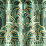 Drawing inspiration from the iconic Emerald City in Wicked, this shower curtain features a mesmerizing blend of deep greens and golds, evoking a sense of magical grandeur. The intricate geometric design mixed with hot air balloons and flying monkeys brings the enchantment of the city into your home. 