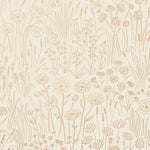Alpine Garden Tonal (Copper) featuring hand drawn flowers in metallic copper on an off white background | Schoolhouse x Hygge & West Wallpaper Collection