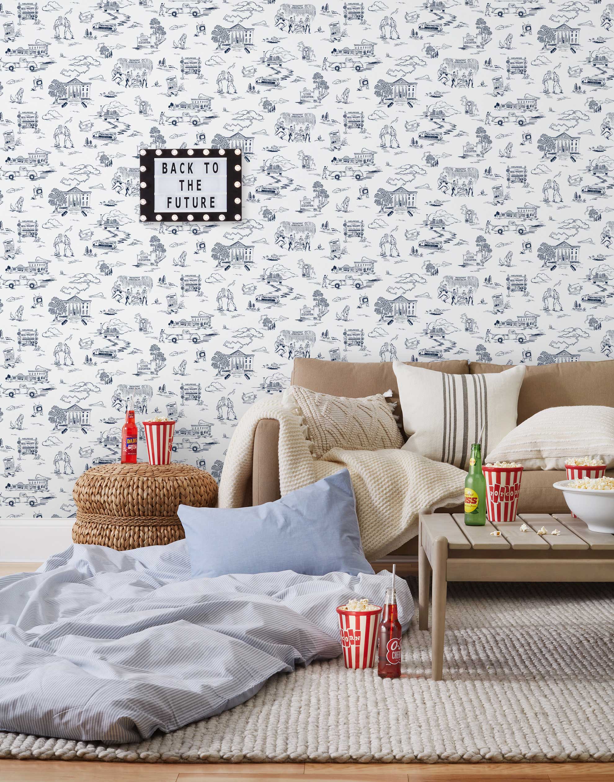 Hill Valley Toile Wallpaper