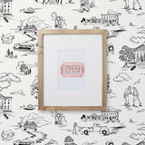 Hill Valley Toile (Sale) Wallpaper