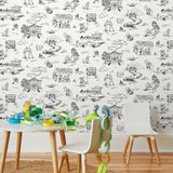 Hill Valley Toile (Sale) Wallpaper