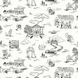 Hill Valley Toile (Sale) Wallpaper