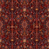 Inspired by The Big Lebowski’s singular characters, "striking" imagery, and oft-quoted dialogue, Abide Wallpaper is a visual feast of iconic movie moments. Red background designed to interpret a rug with hidden characters and scenes form the movie in blue, gray, pink, and orange. Universal + Hygge & West