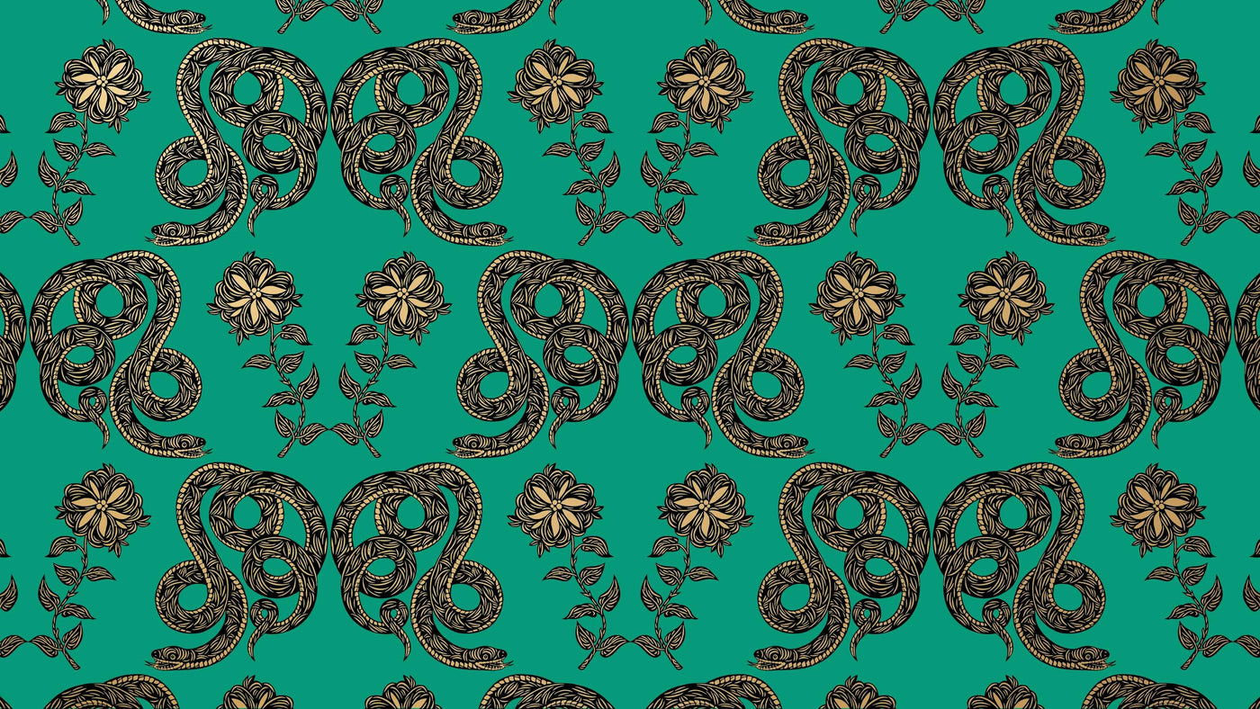Serpentine Emerald Wallpaper