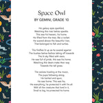 Space Owl wallpaper is based on a children's poem and designed by Vikki Chu