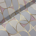 Slice (Mist) wallpaper with gold lines