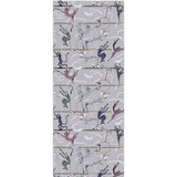 Balancing Act (Light Gray) wallpaper features colorful dancing monkeys and rabbits on a light gray background