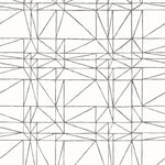Strike (Charcoal) features modern, geometric metallic gray lines on white