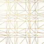 Strike (Gold) features modern, geometric metallic gold lines on white
