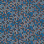 Arcade (Navy) wallpaper features modern, geometric lines and shapes in shades of blue