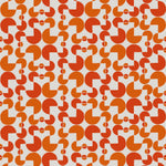 Arcade (Cayenne) wallpaper features modern, geometric lines and shapes in shades of orange