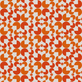 Arcade (Cayenne) wallpaper features modern, geometric lines and shapes in shades of orange