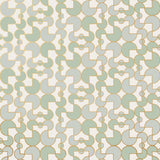 Arcade (Celadon) wallpaper features modern, geometric lines and shapes in shades of green