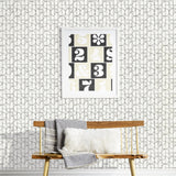 Slice (Charcoal) features modern, geometric lines in gray on white