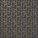 Slice (Gray) features modern, geometric lines in metallic gold on gray