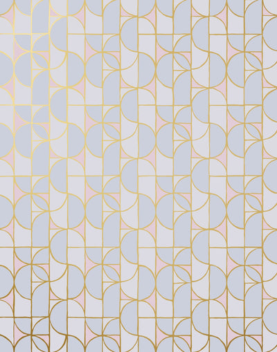 Slice (Mist) wallpaper with gold lines