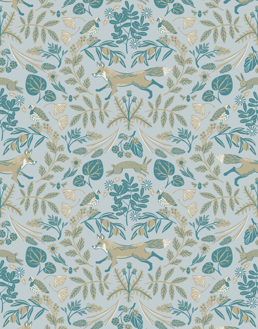 green and blue patterned wallpaper