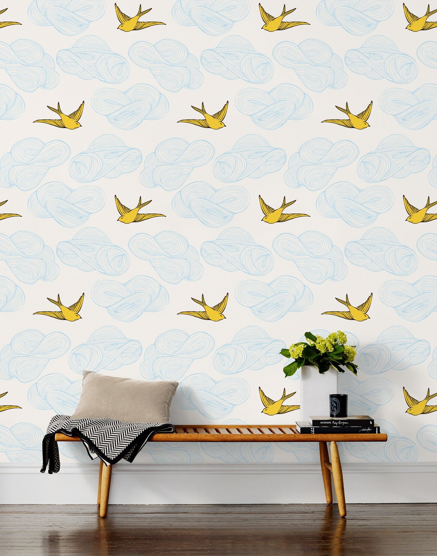 Blue Chinoiserie Wallpaper Design Ideas