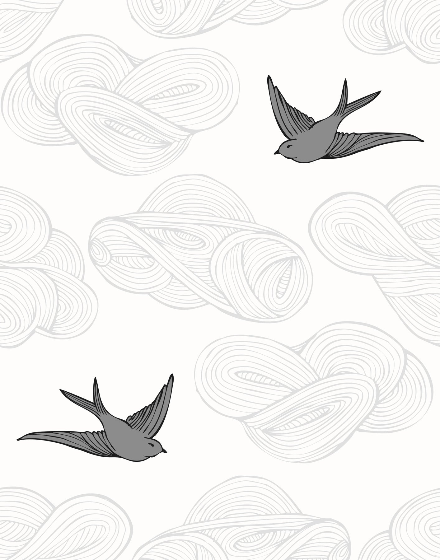 Black Bird Wallpaper Pattern