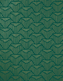Palma (Green) featuring deep green background with gold geometric pattern
