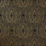 Diamante (Gold) features a symmetrical lace metallic pattern on black