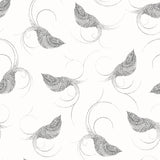 Pajarito (Black) features floating birds in black on white
