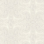 Andanza Taupe wallpaper featuring a delicate pattern created using a stippling technique in taupe gray on white