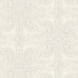 Andanza Taupe wallpaper featuring a delicate pattern created using a stippling technique in taupe gray on white