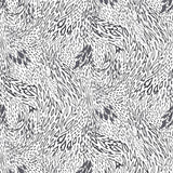 Forest Floor (Gray) features an intricate, leafy pattern in dark and light gray on black