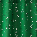 Wildflower Green Shower Curtains with white flowers and black stems