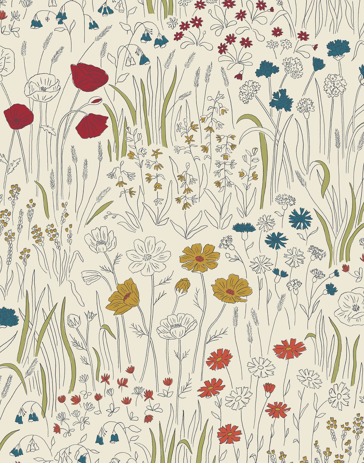 schoolhouse alpine garden wallpaper
