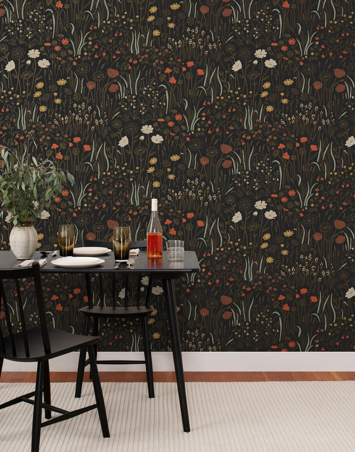 schoolhouse alpine garden wallpaper
