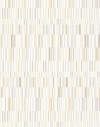 Match (White) featuring an organic grid pattern in shades of cream and beige on an off white background | Schoolhouse x Hygge & West Wallpaper Collection