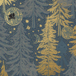 Be Good (Midnight) Wallpaper with light gray and gold illustrations on a deep gray background depicts scenes from the iconic movie E.T. the Extra-Terrestrial and was created in collaboration with Universal | Hygge & West