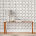Slice (Charcoal) features modern, geometric lines in gray on white