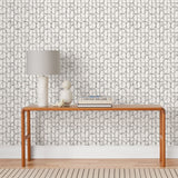 Slice (Charcoal) features modern, geometric lines in gray on white
